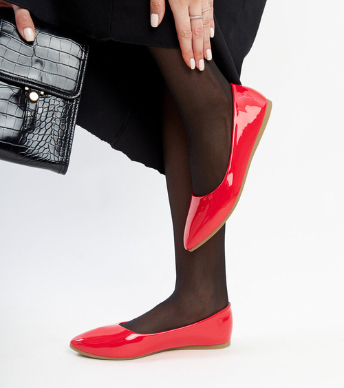 Raudoni lakuoti balerinai „Brankica“