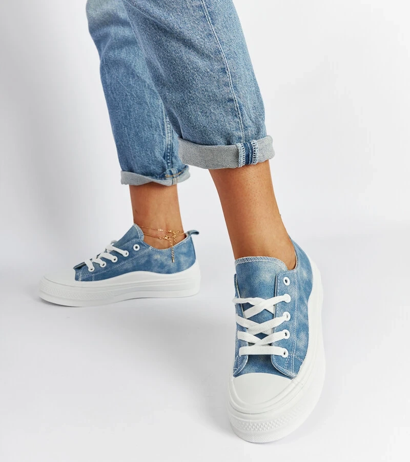 Mėlyni platforminiai sportbačiai Blais