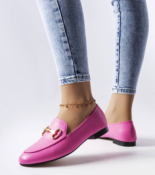 Rožiniai mokasinai su sagtimi Philip