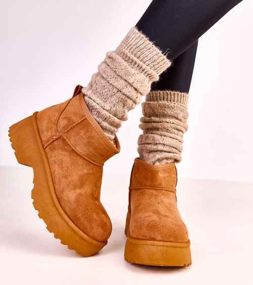 Rudi žemi dirbtinio zomšo sniego batai Joshua