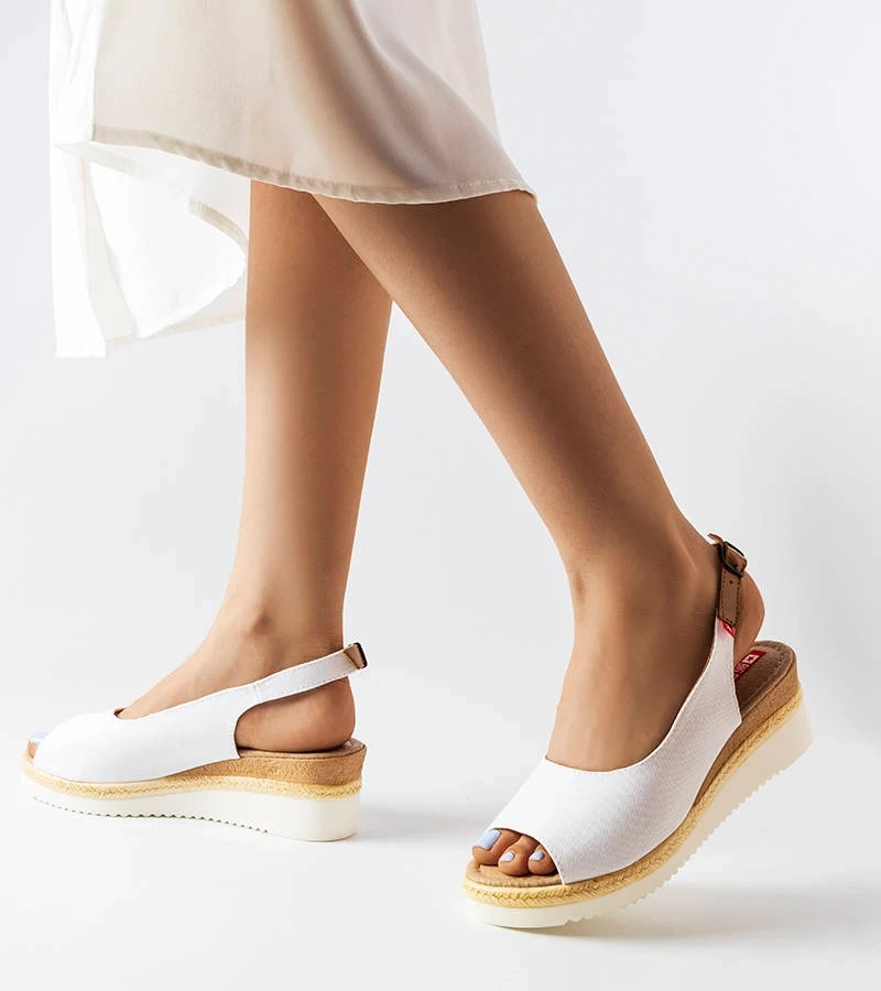 Balti „Big Star JJ276047“ platforminiai sandalai