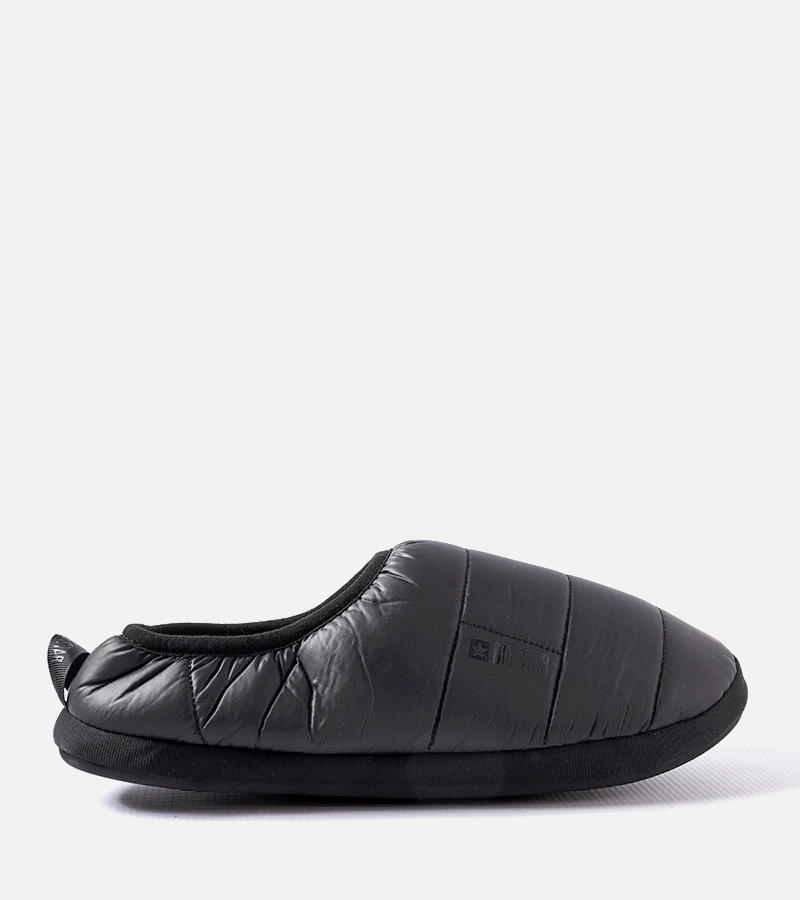 Juodi pašiltinti vyriški šlepetės KK174363 906