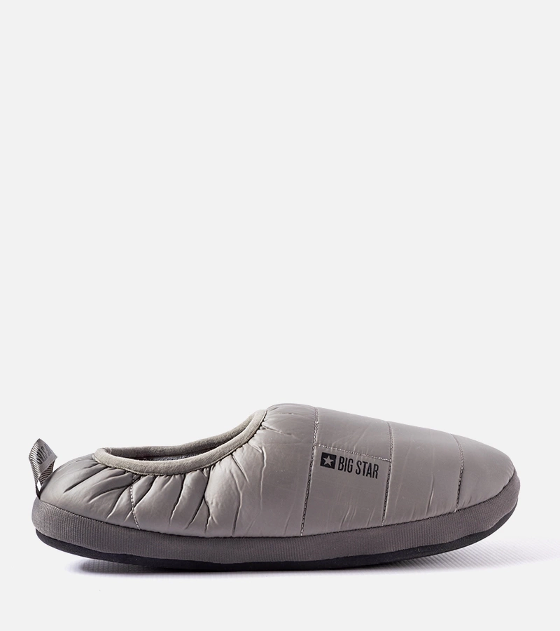 Pilki pašiltinti vyriški šlepetės KK174362