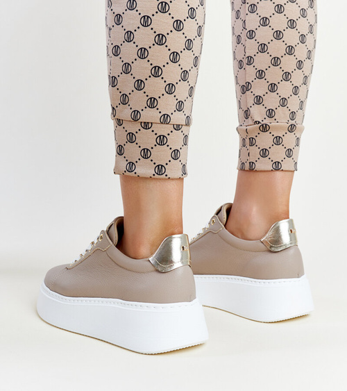 Tamsiai rusvi odiniai sportiniai bateliai Karino