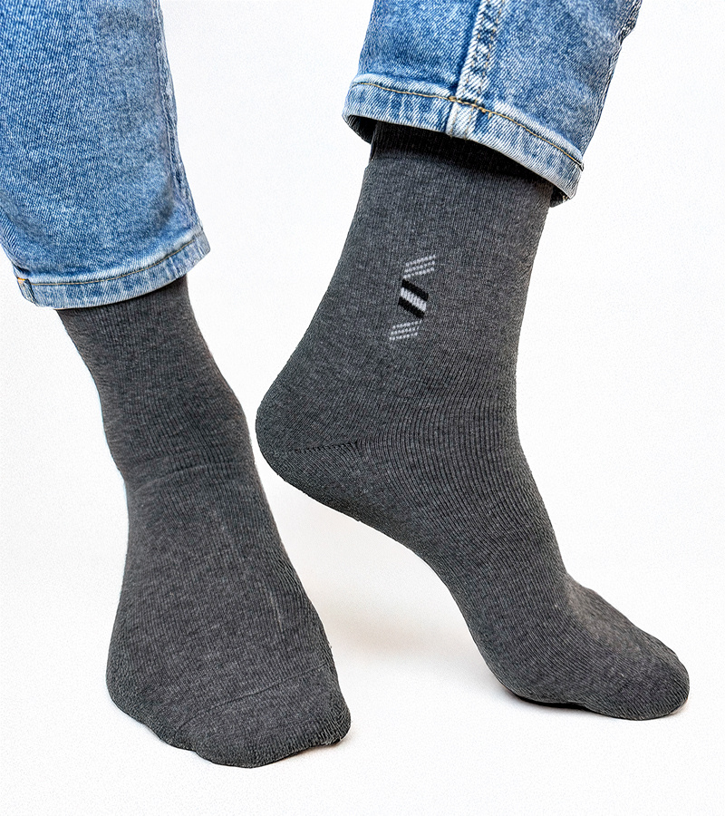 Pilkos vyriškos šiltos kojinės Narus