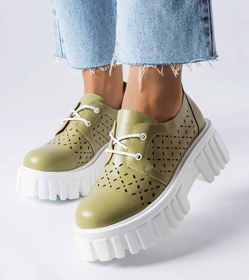 Žali ažūriniai masyvūs pusbačiai „Camus“