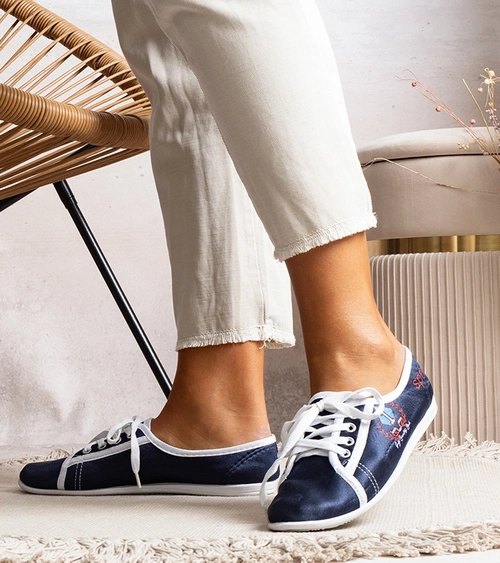 Tamsiai mėlyni moteriški sportiniai bateliai Woodstock