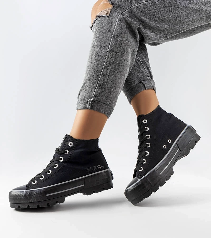 Juodi iki kulkšnies sportiniai bateliai Big Star LL274155