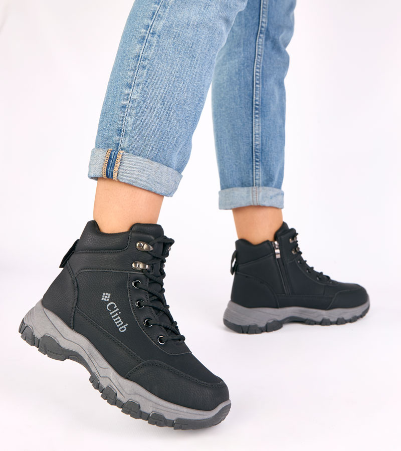 Juodi „Louie“ platforminiai auliniai batai