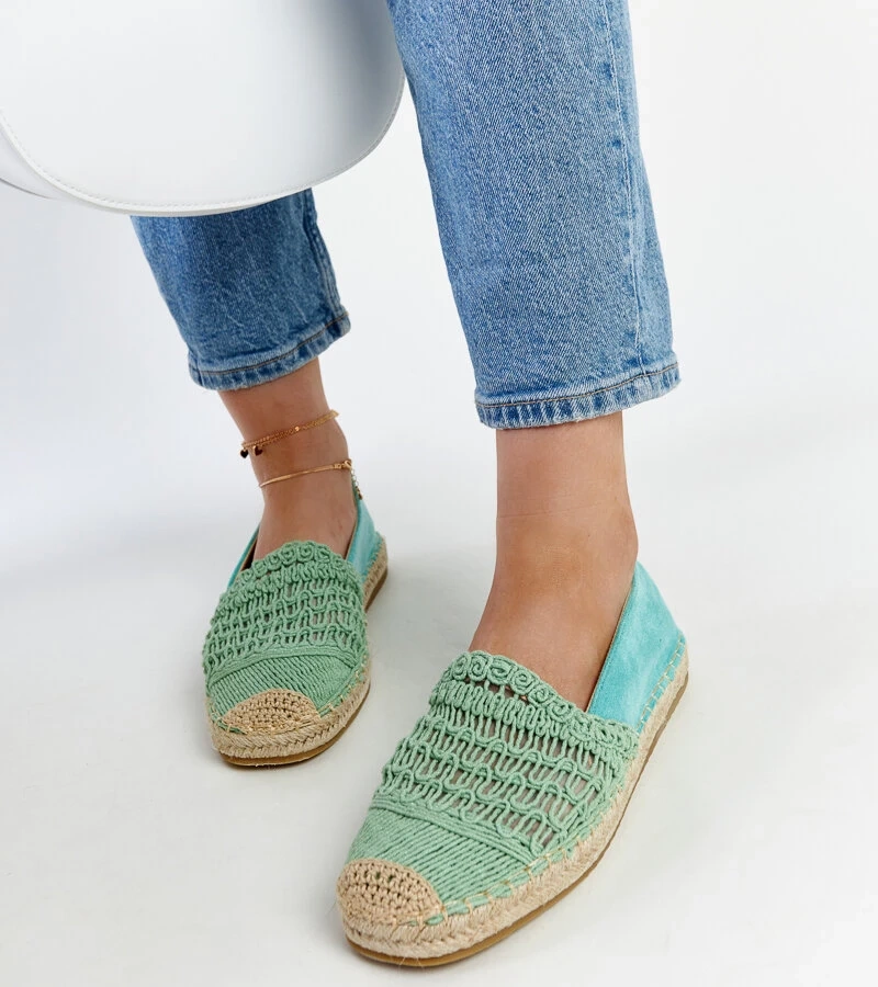 Mėtų ažūrinės espadrilės Gordana