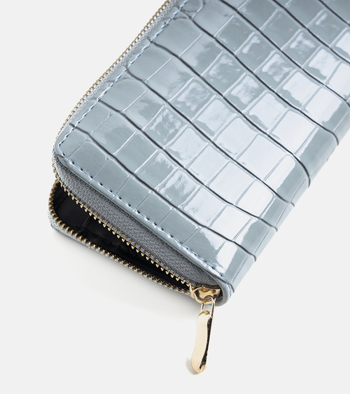 Mėlyna lakinė piniginė Spangler