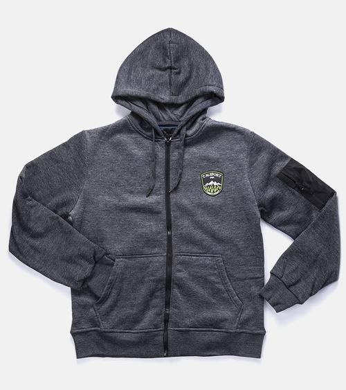 Tamsiai pilkas vyriškas džemperis su gobtuvu Labrosse