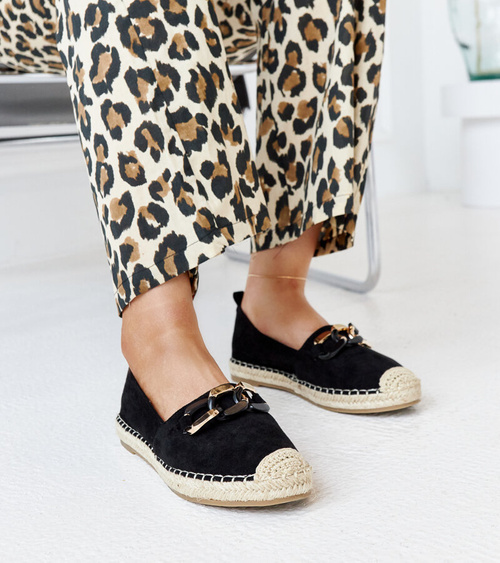 Juodi Radwano espadriliai su grandine