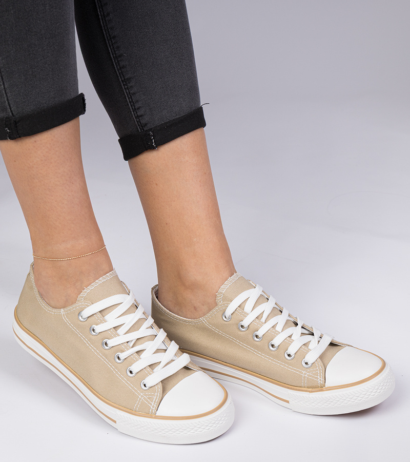 Smėlio spalvos klasikiniai moteriški sportiniai bateliai „Menfis“