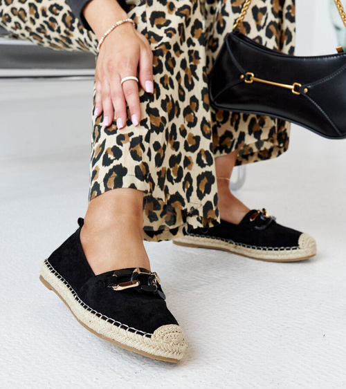 Juodi Radwano espadriliai su grandine