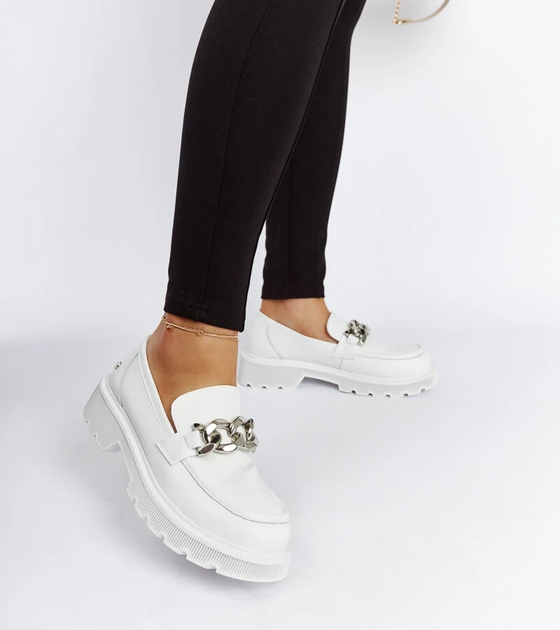 Balti odiniai mokasinai GOE LL2N4038