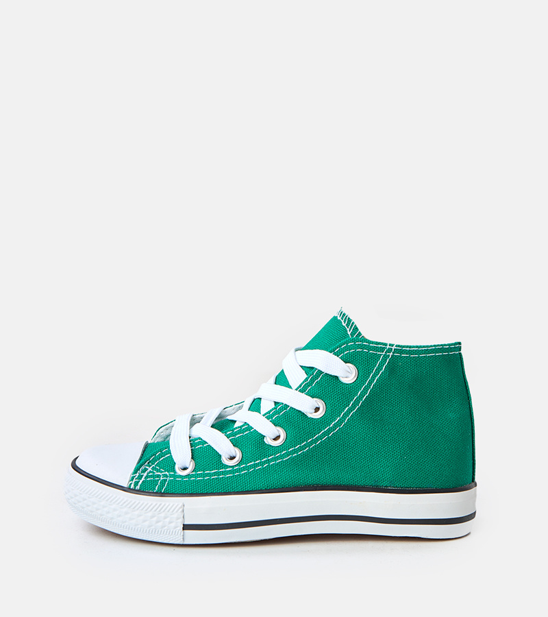 Žali vaikiški sportiniai bateliai virš čiurnos Frenis