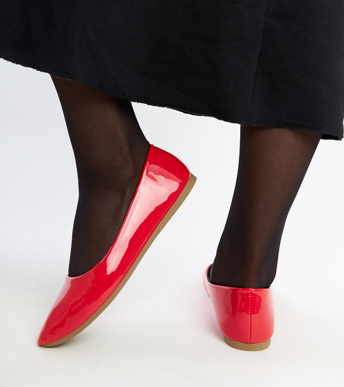 Raudoni lakuoti balerinai „Brankica“