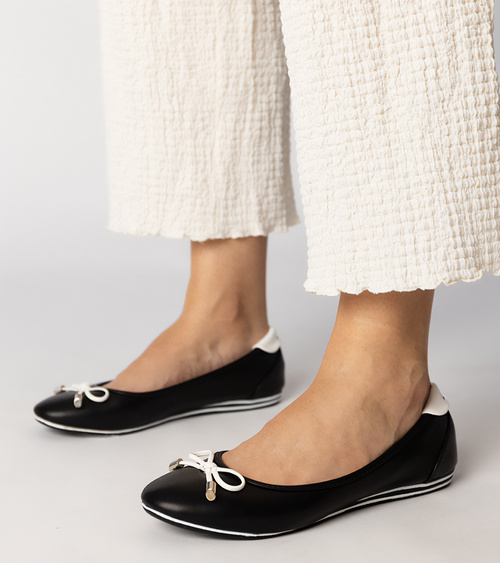 Juodi balerinos su kaspinėliu Maddalena