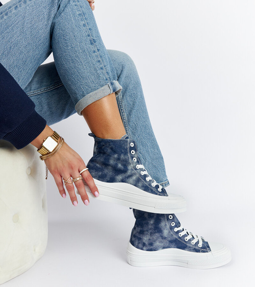 Tamsiai mėlyni sportiniai bateliai ant platformos „Vicente“