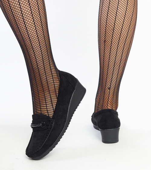 Juodi platforminiai mokasinai Amela