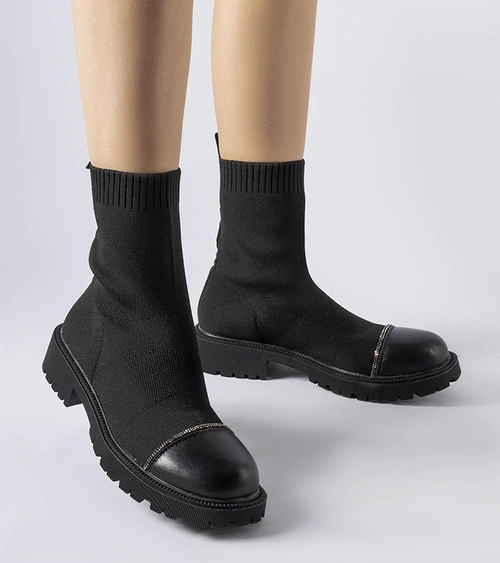 Juodi kojininiai aulinukai su cirkoniais Vail