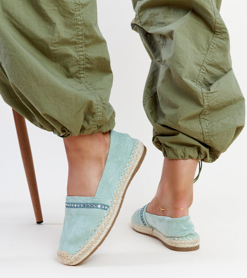 Žalios espadrilės su cirkoniais Abia