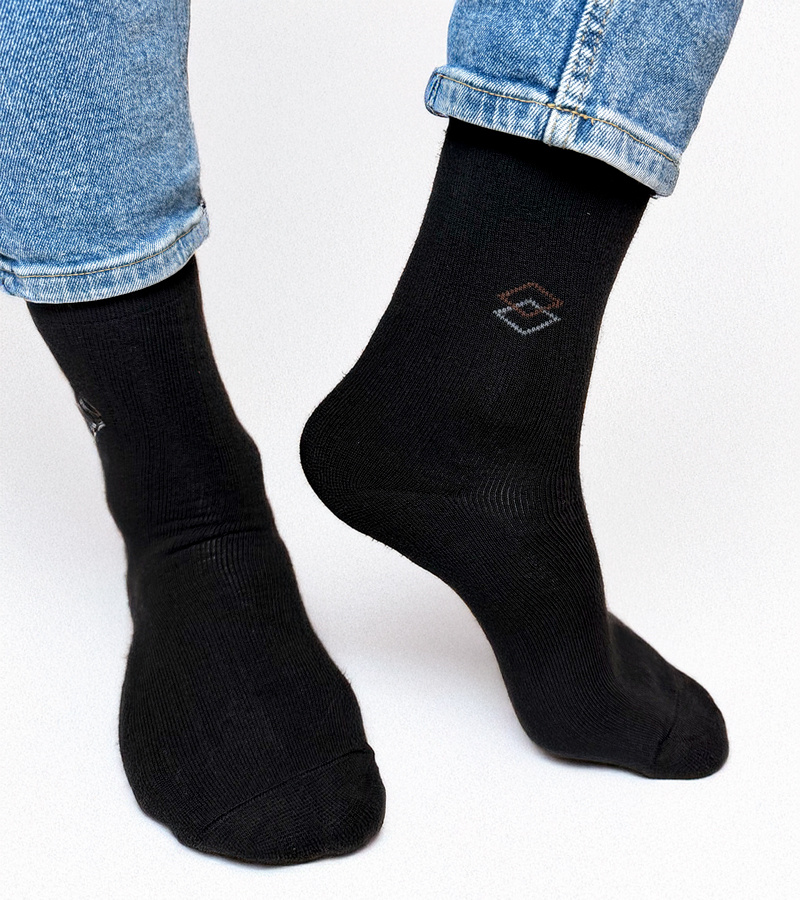Juodos vyriškos šiltos kojinės Narus