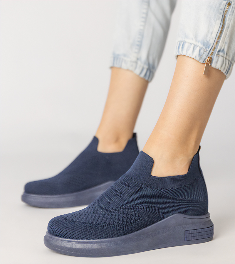 Tamsiai mėlyni įmaunami kojinė tipo sportiniai bateliai „Merinsa“