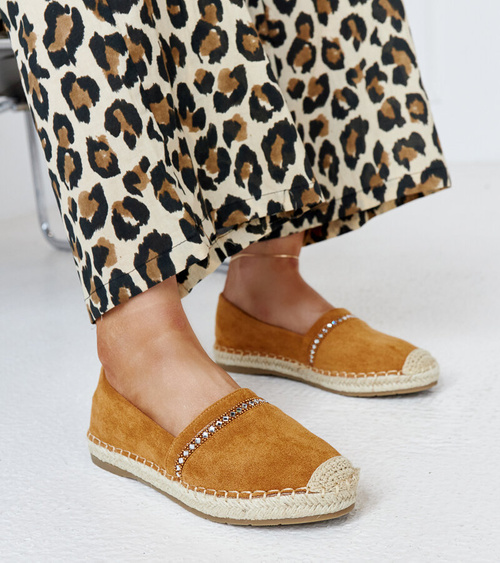 Rudos espadrilės su cirkoniais Abia