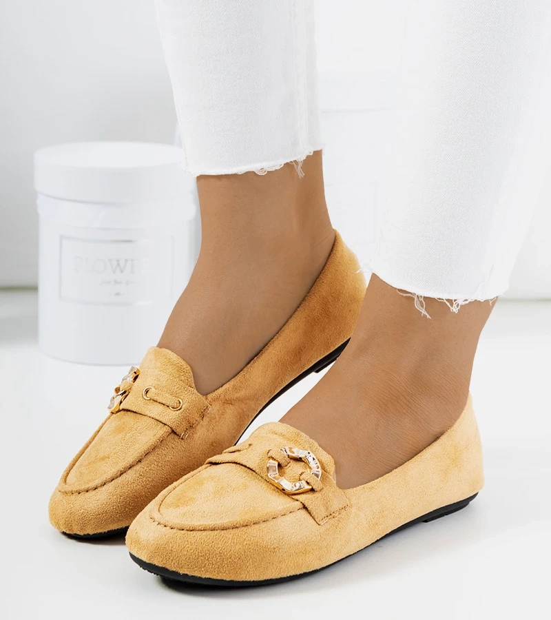 Smėlio spalvos moteriški mokasinai „Leila“