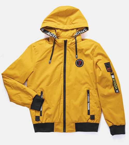 Geltonas vyriškas pereinamasis švarkas Tollmache