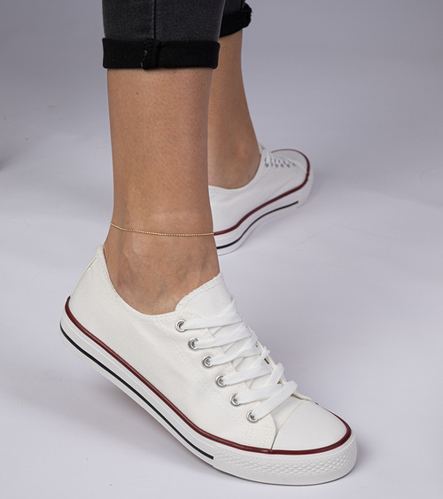 Balti klasikiniai moteriški sportiniai bateliai Menfis