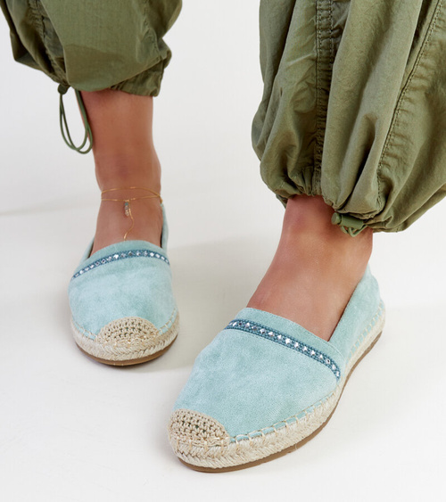 Žalios espadrilės su cirkoniais Abia