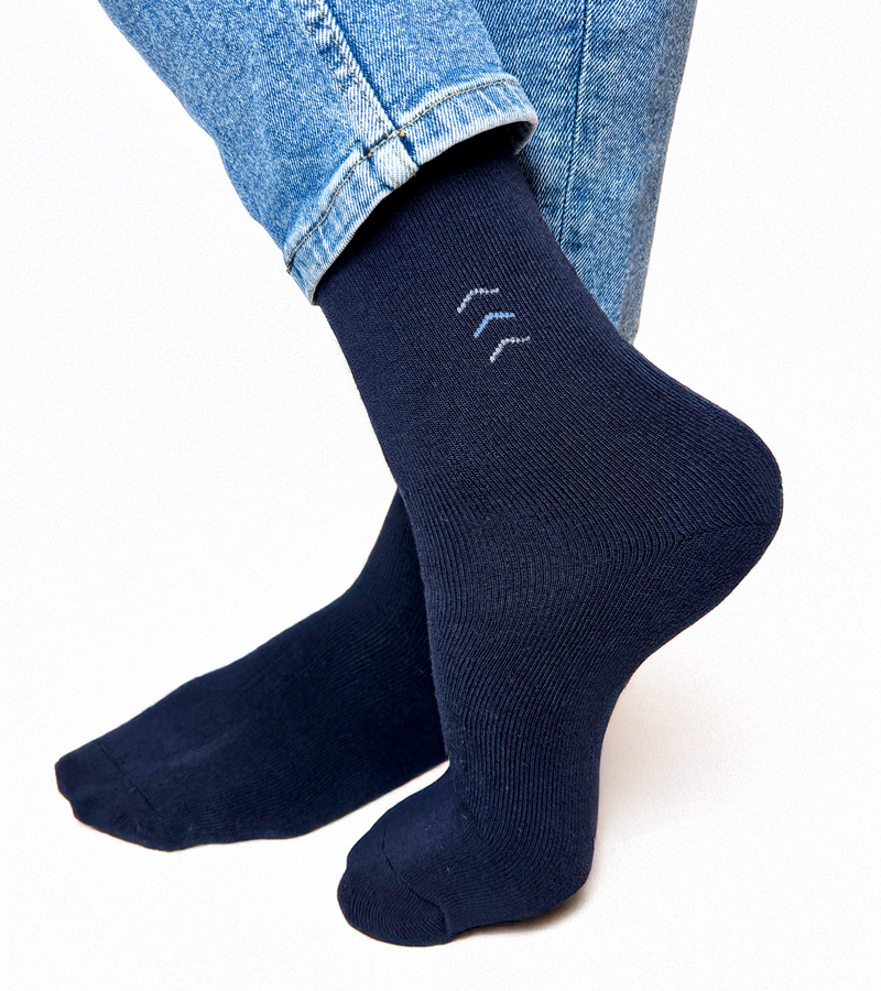 Tamsiai mėlynos vyriškos šiltos kojinės Narus