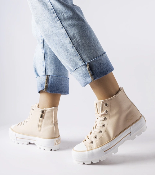 Smėlio spalvos pašiltinti sportbačiai Big Star MM274038