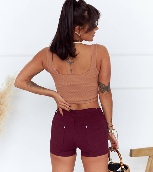 Bordo trumpos kelnaitės Bardos