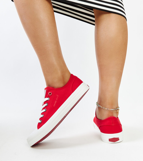 Raudoni moteriški sportiniai bateliai CROSS JEANS