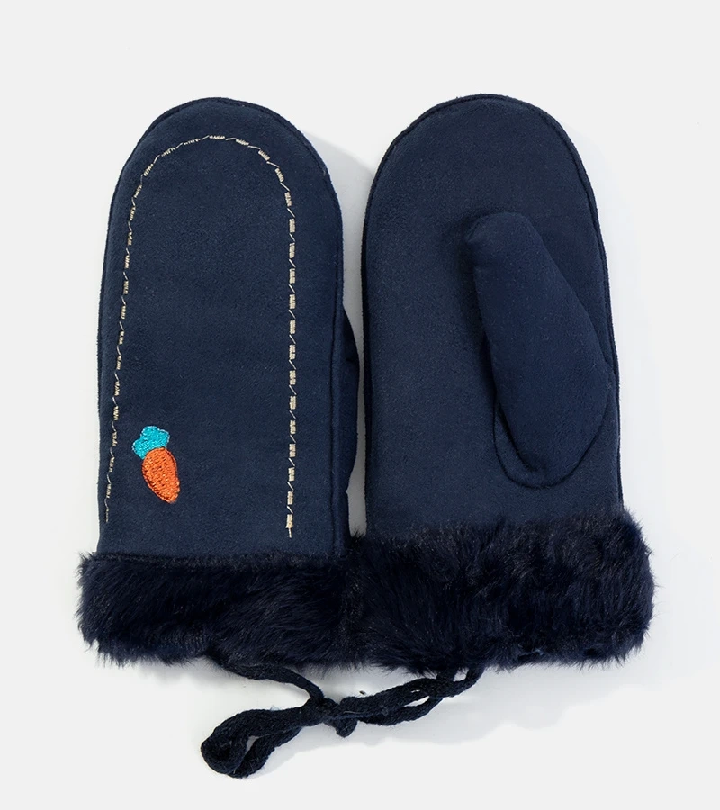 Tamsiai mėlynos vaikiškos pirštinės Carrot