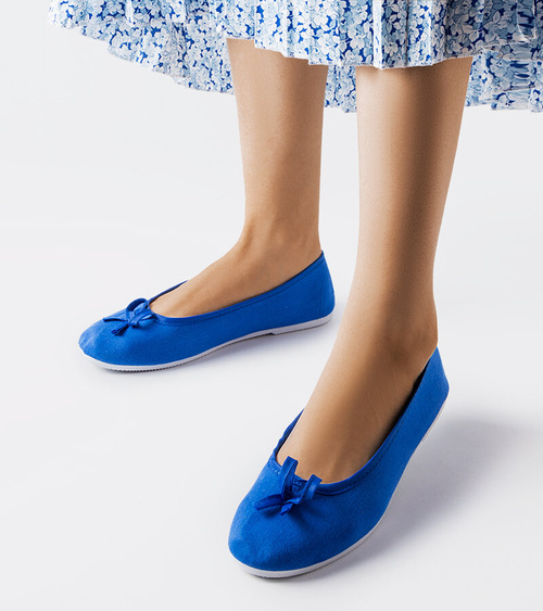 Mėlynos medžiaginės balerinos Gendron