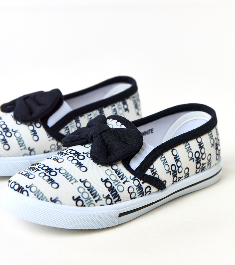 Balti vaikiški sportiniai bateliai su kaspinu Missi