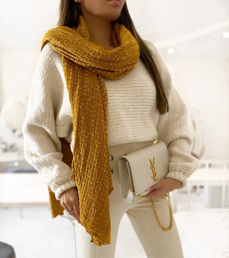 Geltonas taškuotas šalikas Khalil