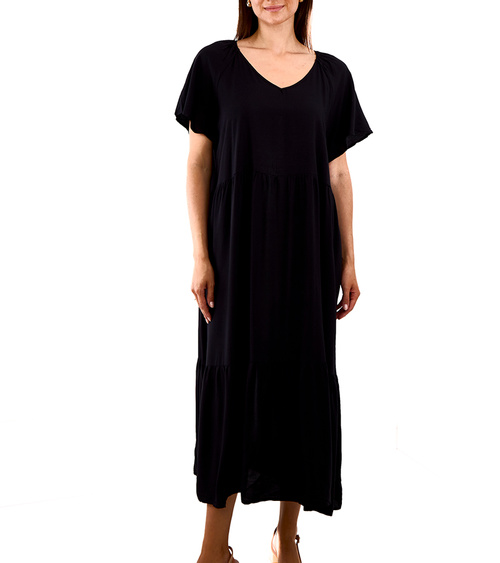 Juoda laisvo kirpimo maxi suknelė „Mamelia“