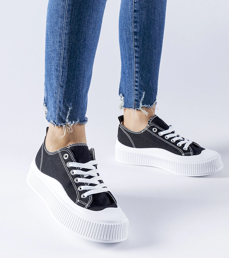 Juodi Cesano platforminiai sportbačiai