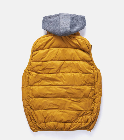 Geltona vyriška liemenė su sportiniu gobtuvu Avar