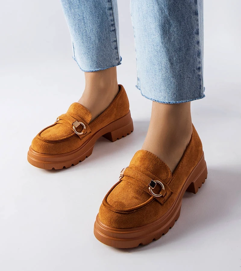 Rudi mokasinai su masyviu padu Artista