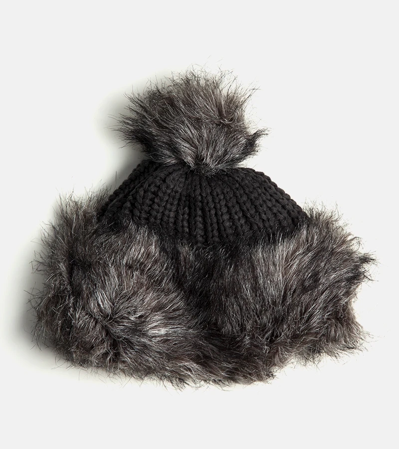 Pilka kepurė su bumbulu Leola