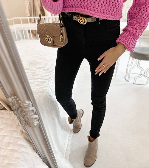 Juodos kelnės su aukštu juosmeniu „Bilodeau“