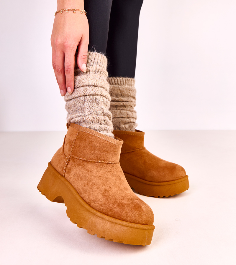 Rudi žemi dirbtinio zomšo sniego batai Joshua