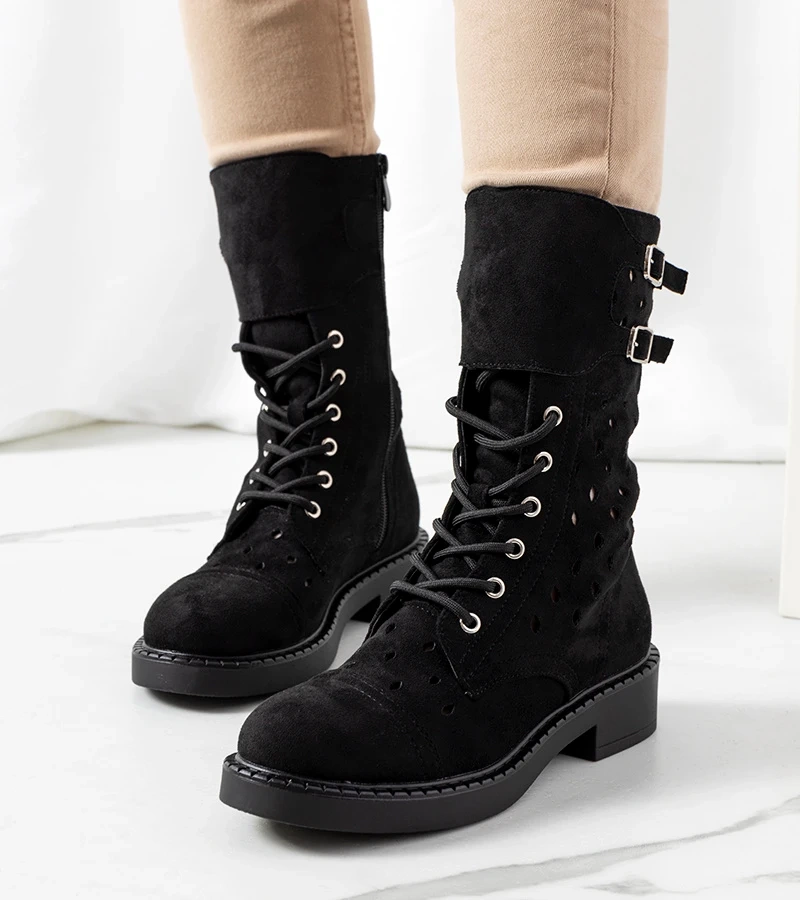 Juodi ažūriniai aulinukai „Barkly“